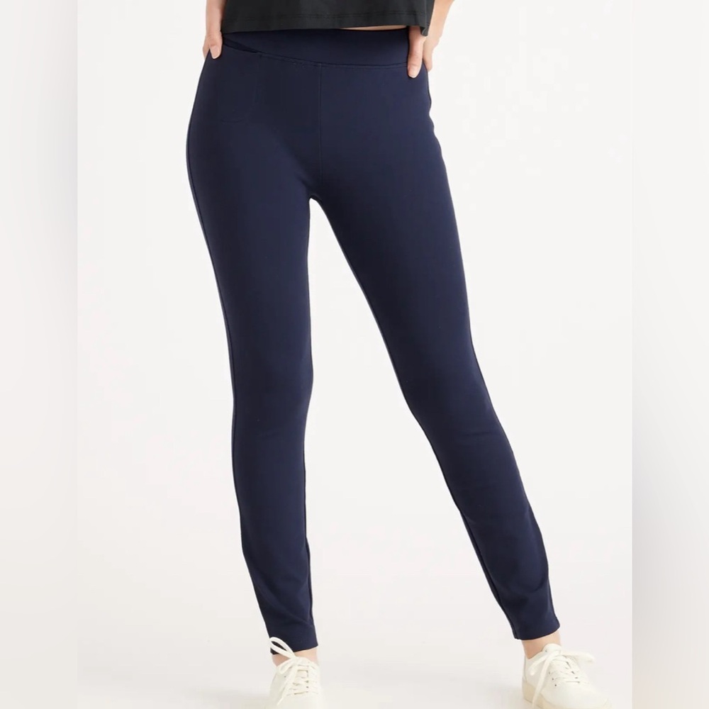 Quince Ultra-Stretch Ponte Skinny Pant Ladies size large Navy blue